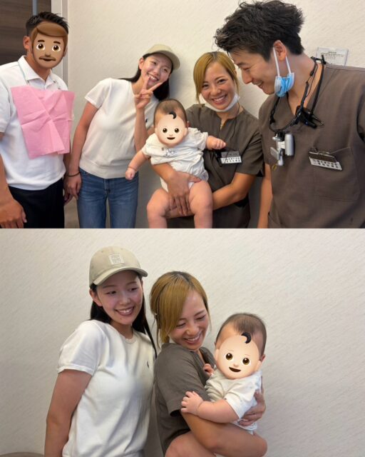 育休中の衛生士さんが、旦那さんの治療でお子さん連れて遊びに来てくれました🫪💞
今年3月に生まれて生後半年👶🏻🍼
全然人見知りしないし、太ももムチムチだし、癒されました🩷🩵💜

子育て楽しんで✨
また遊びに来てね〜🫰🏻

#宮崎デンタルオフィス #育休 #歯科衛生士 #松山歯医者